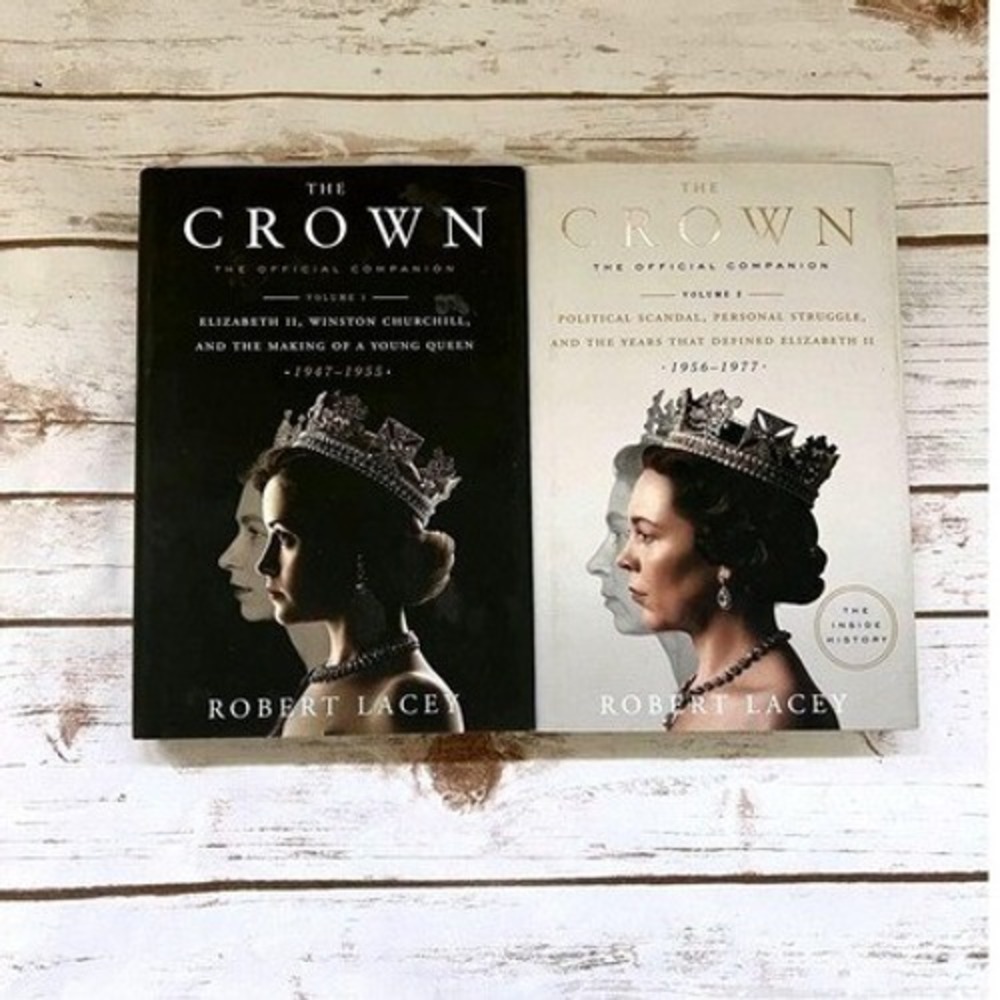 Robert Lacey The Crown Official Companion Vol 1 & 2 Books Black White Set OS